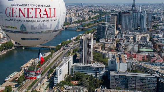 Полёт на воздушном шаре Generali в Париже: романтический вид с высоты
