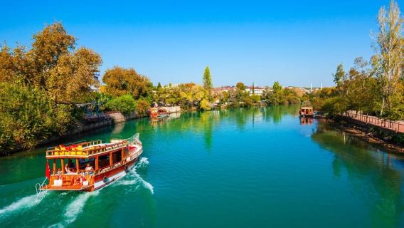 Alanya: crociera in barca sul fiume Manavgat e visita alle cascate