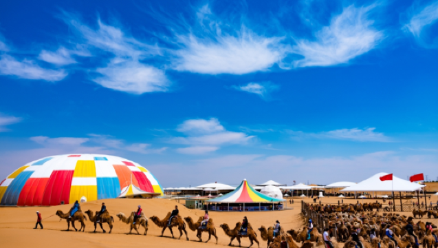 響沙灣一日遊【仙沙島+騎駱駝+120門索 +午餐】