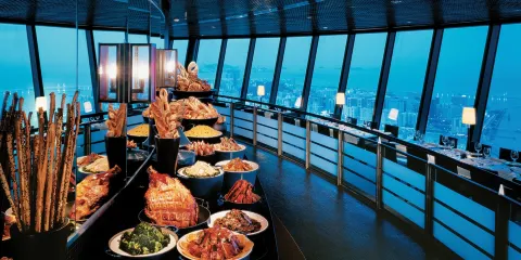 澳門旅遊塔360°旋轉餐廳自助餐券成人