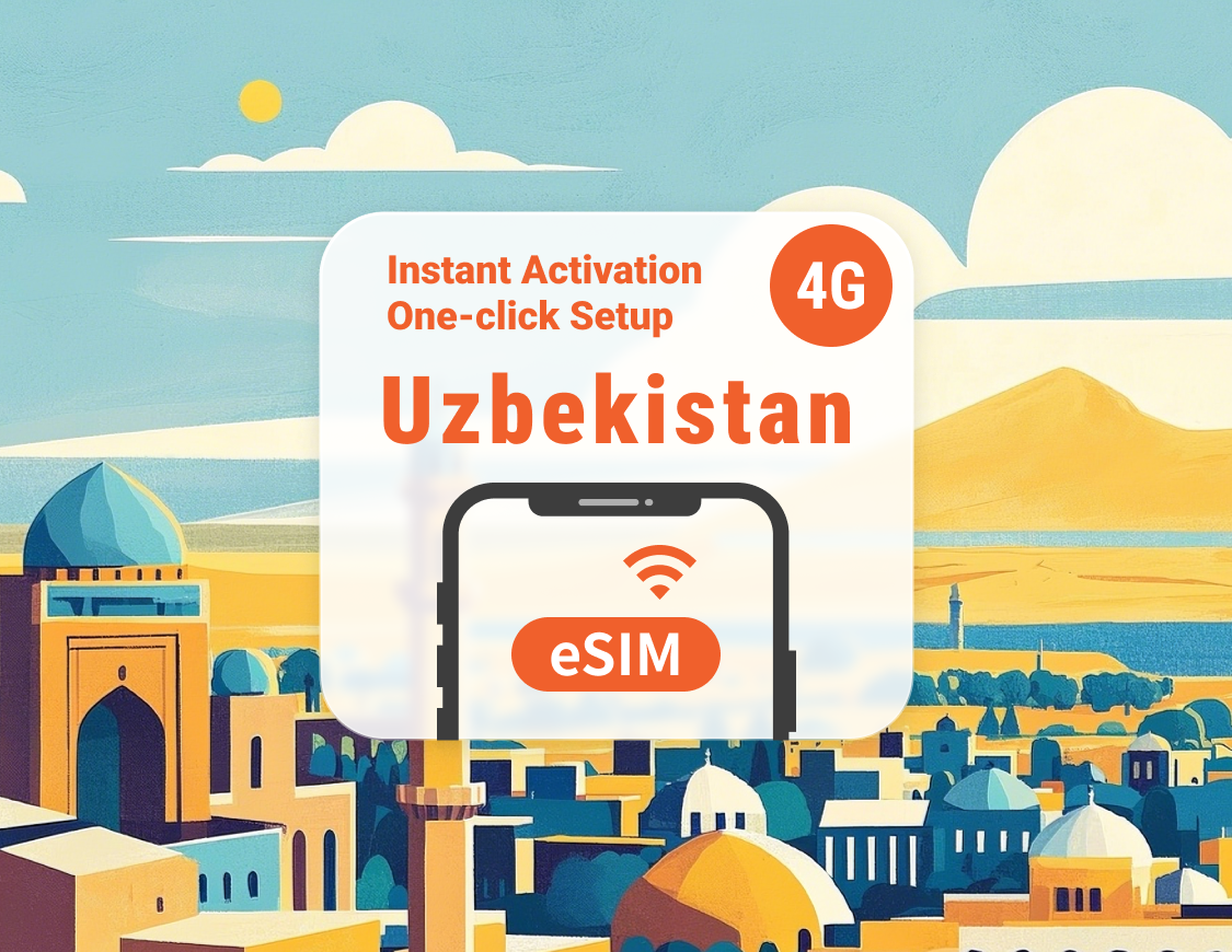 Oezbekistan eSIM | Ondersteunt ChatGPT & TikTok | 1–30 dagen | Directe QR-code