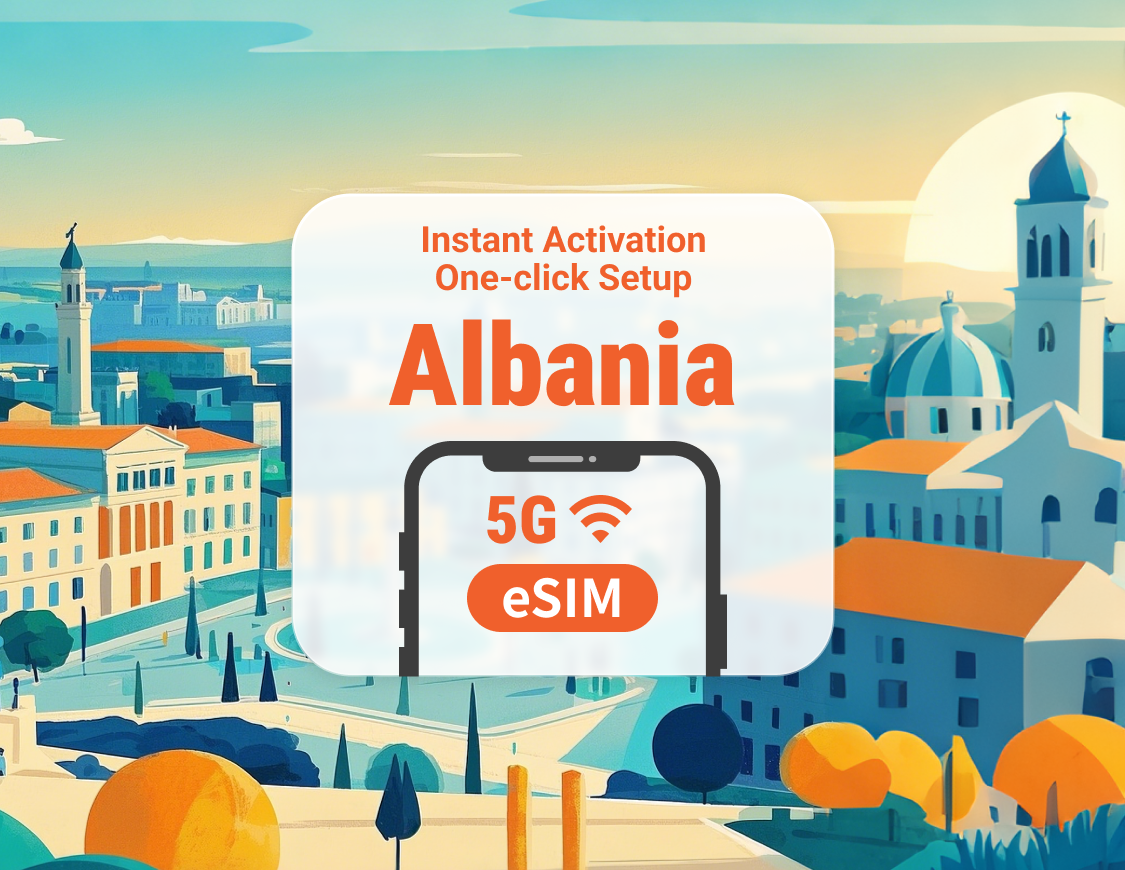 Albania 5G eSIM | Soporta ChatGPT y TikTok | 1–30 Días | QR instantáneo