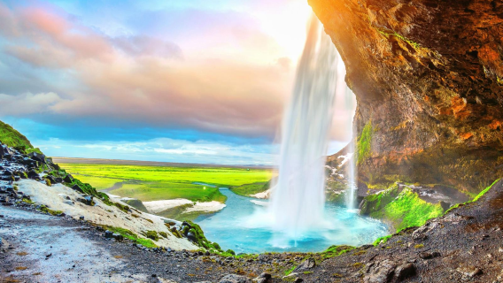 tour di un giorno in cinese/alla costa meridionale dell'Islanda e alla laguna glaciale|Spiaggia di Diamante + Vík í Mýrdal|crociera con trasferimento opzionale