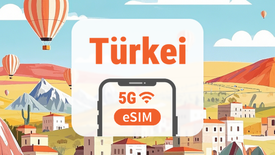 Türkei 5G eSIM | Alle 3 Netze verfügbar • KI-Apps & TikTok | 1–30 Tage | QR-Code