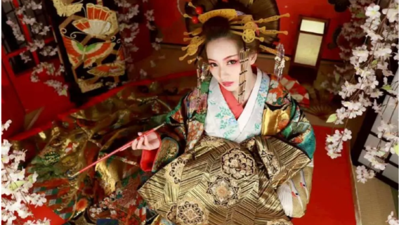 Japonya Fukuoka | Nakasu Oiran dönüşüm fotoğraf çekimi | Oiran*Samuray çift fotoğraf çekimi kültürel deneyimi