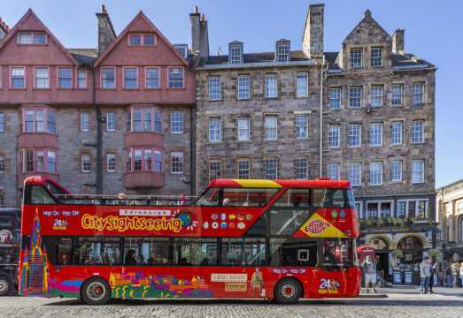 Edinburgh hop-on hop-off bus in the United Kingdom