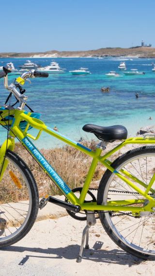 Rottnest Island round-trip ferry + island bike 1-day self-guided tour, optional Perth transfers