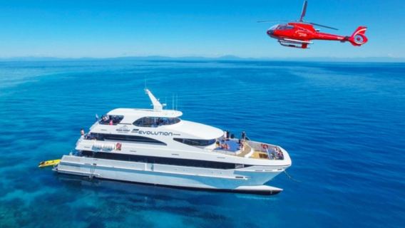 Croisière sur la métamorphose de la Grande Barrière de corail à Cairns, Excursion d'une journée sur le récif (plongée avec tuba et plongée sous-marine / hélicoptère en option)