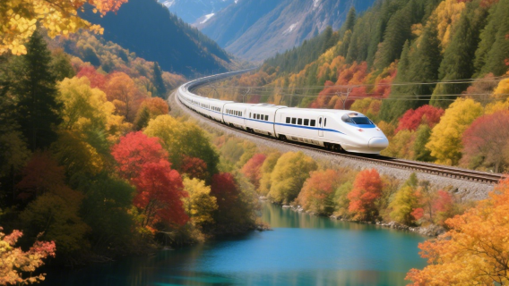 ○ Circuit privé de 2 jours en train à grande vitesse de Chengdu à Jiuzhaigou + Huanglong + service de transfert avec chauffeur