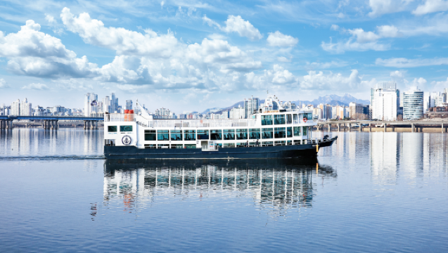 круиз / прогулочное судно / круизный катер ELAND на острове Йоидо с комплексным обедом/пакетом услуг для пикника на реке Ханган