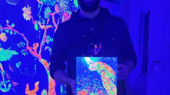 Lyon: Lukisan neon di studio seniman - galeri