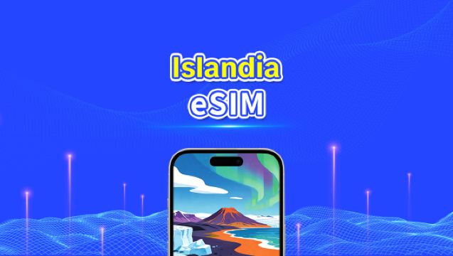 Islandzka eSIM | Szybki transfer danych | 5G/4G | Pakiety dzienne/pakiety danych | 24 godziny | 1-30 dni | Kod QR