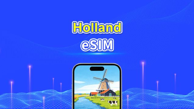 Holland eSIM | Højhastighedsdata | 5G/4G | Daglig pakke/datapakke | 24 timer | 1-30 dage | QR-kode