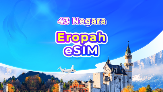 Eropah 4G/5G eSIM | TikTok & ChatGPT Tersedia | Pas Harian/Pakej Data Keseluruhan | Pengebilan 24 Jam | Kod QR
