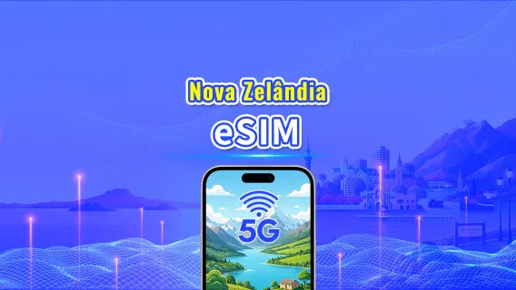 Nova Zelândia 5G eSIM  | Rede Dupla | Pacote de dados diário/total | 1–30 dias | Cobrança de 24 horas | Código QR