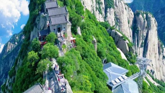 Excursion à la journée d'aventure au Mont Hua + Téléphérique + Service de prise en charge|Petit groupe au départ de Xi'an