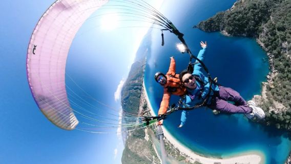 Fethiye paragliding in Türkiye with transfer, photos, and video by Hanuman company