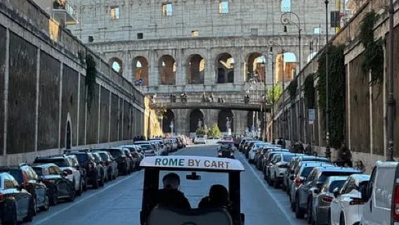 Rome : visite exclusive de 3 heures en voiturette de golf avec dégustation de plats locaux