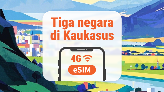 Caucasus 3 Destinasi 5G eSIM | Georgia, Azerbaijan & Armenia | 1–30 Hari | Kod QR Segera