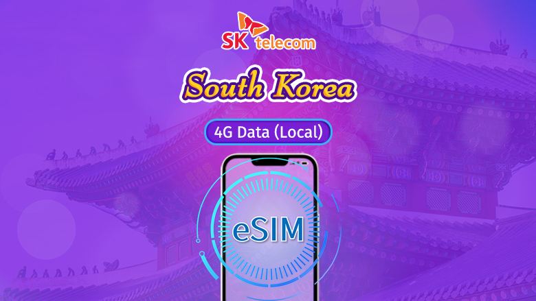 Korea Selatan SKT | 4G eSIM | Pass Harian | Data tak terbatas + nomor telepon 010 | Penagihan 24 Jam | 1–90 Hari | Kode QR