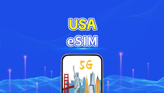 eSIM w USA | 5G/4G | Szybki internet | Pakiety dzienne/na dane | 24 godziny | 1-30 dni | Kod QR