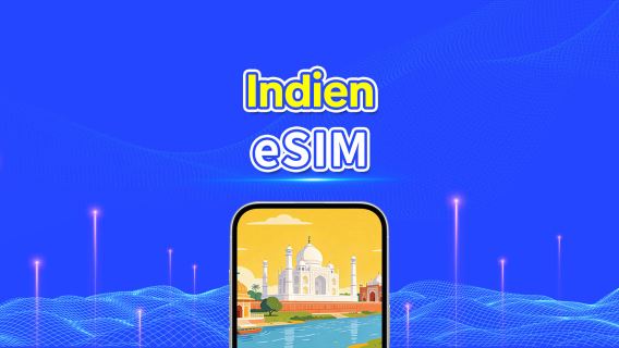 Indien 4G eSIM | Multitäckning | Dagligt/Totalt datapaket | 1–30 dagar | Kalenderdag-fakturering | QR-kod