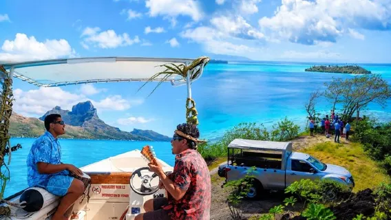 Bora Bora: Tour combinado - Crucero por la laguna y tour en 4x4 con snorkel