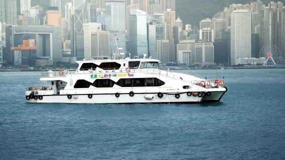 Victoria Harbour National Day Fireworks (Water Taxi) Premium Sightseeing Cruise Ticket + Access to Open-Air Deck + Unlimited Drinks
