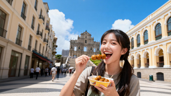 【澳門一日遊-送流量卡】大三巴牌坊+吉祥樹+巴黎人+威尼斯人