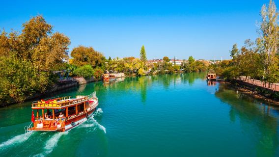 Manavgat River Boat, Bazaar & Waterfall Tour with BBQ Lunch from Alanya