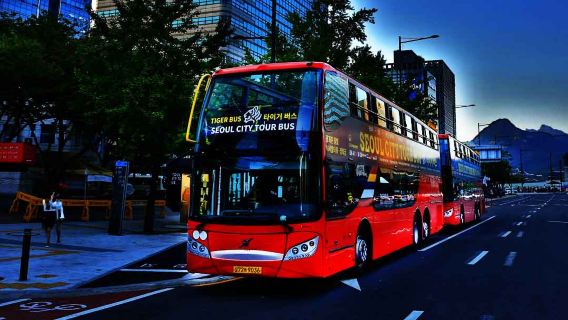 [Billete de autobús turístico de Seúl] Ruta nocturna ● Torre N de Seúl, Puerta Gwanghwamun, Puente Mapo, Puente Banpo, Puente Seongsu / Audioguía multilingüe con visita guiada con explicaciones