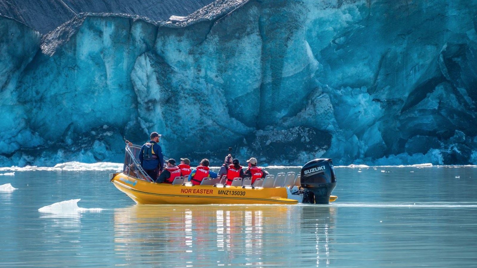 New Zealand South Island Aoraki / Mount Cook Tasman Glacier Ice Explorer Boat - Tasman Glacier Lake Explorer Tour - Magnificent Views of New Zealand's Glacial Lakes