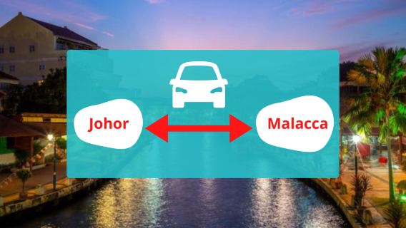 Transfert privé direct en voiture entre Johor Bahru et Melaka