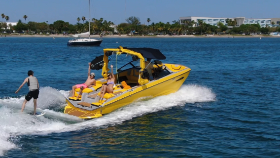 Lướt sóng wakeboard tại Miami - Lướt sóng trên biển với thuyền Nautique G23/Yamaha 255XD