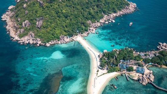 Koh Samui to Koh Tao + Koh Nang Yuan snorkeling speedboating 1-day tour including lunch