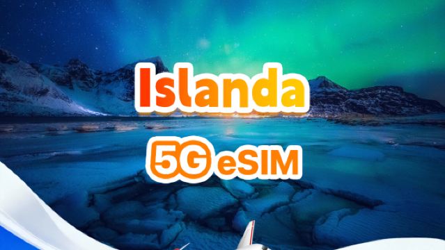 eSIM 5G Islanda | Pacchetto giornaliero/totale | 500 MB/giorno - 30 GB totali | 1-30 giorni | Formato 24 ore |QR Code