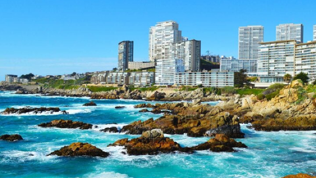 チリ ヴァルパライソ フラワー クロック＋ビーニャデルマール ワンデーツアー【サンティアゴ往復】