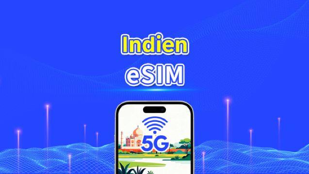 Indien eSIM | Højhastighedsdata | 4G | Daglig pakke/datapakke | Kalenderdag | 1-30 dage | QR-kode