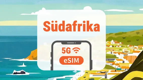 Südafrika 5G eSIM | Dual-Netzwerk • Alle KI unterstützt | 1–30 Tage | QR-Code