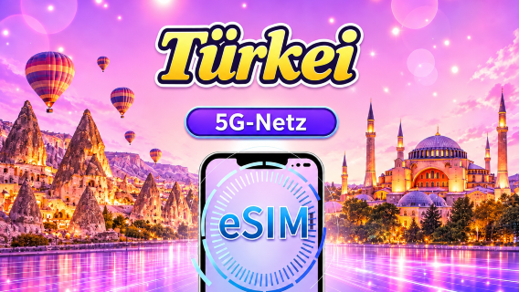 Türkei | 5G/4G eSIM | Tagespaket/Datenpaket | Natürliche Tagesabrechnung | 1-30 Tage | QR-Code