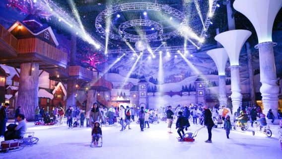 【仁川京畿冬季限定一日遊B】Onemount 冰雪樂園(玩雪橇)+採摘草莓體驗+江華海邊度假村斜坡滑車+紫菜飯捲製作+韓服體驗