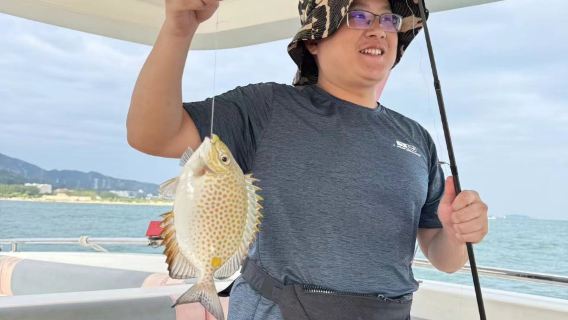 Shenzhen Sea Fishing - Shared/Private Boat Options, Pink Sailing Boat Excursion, Snorkeling/Fishing/Water Slide, Fishing Gear & Bait Provided, Keep Your Catch