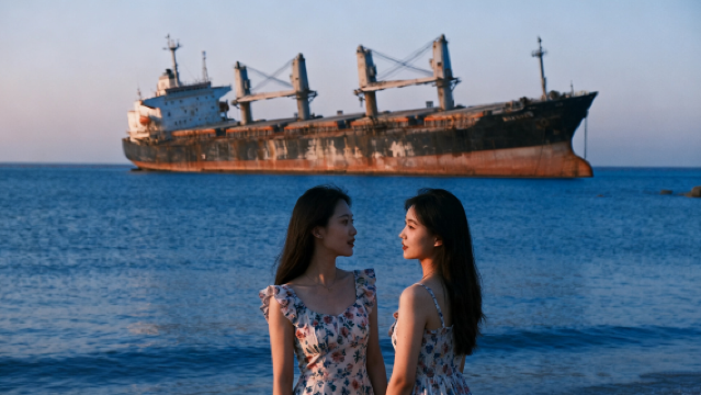 Weihai gestrand vrachtschip Blueways fotoshoot[[Foto's ter plekke] Fotoshoot voor stellen, vriendinnen, kinderen en gezinnen tijdens reizen]