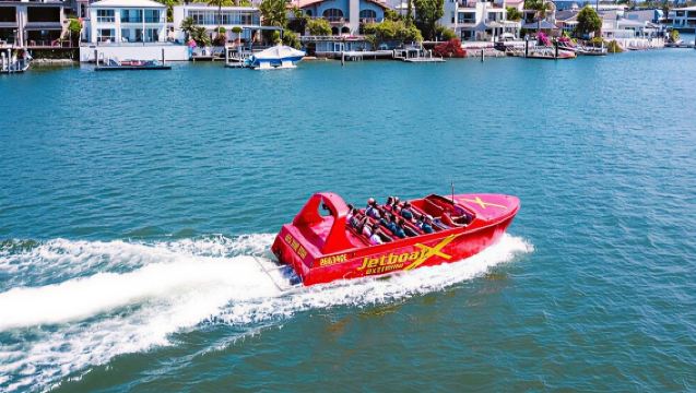 Gold Coast Surfers Paradise speedboating 55 min experience + optional 10 min aerial sightseeing helicopter add-on + $35 free photo and video package included!