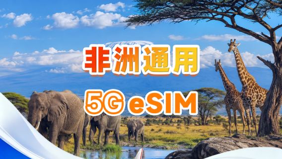 非洲通用 5G/4G eSIM | 支援ChatGPT&TikTok | 500MB/日-總量100GB | 1-60天 | 24小時計費 | QR code