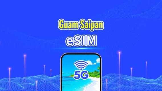 Saipan/Guam 5G/4G eSIM | Daglig pakke/Datapakke | 24-timers fakturering | 1-30 dage | QR-kode