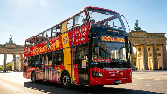 Berlin hoppa på-hoppa av sightseeingbuss city sightseeing