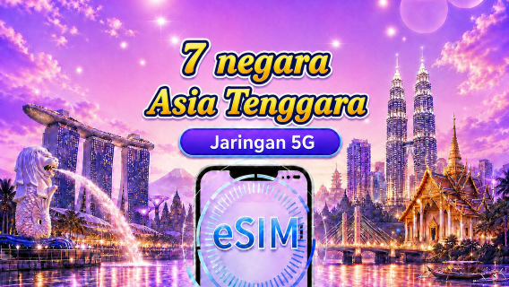 Asia Tenggara (7 negara) | 5G/4G eSIM | Paket harian/Paket data | Billing 24 jam | 1 -30 hari | Kode QR