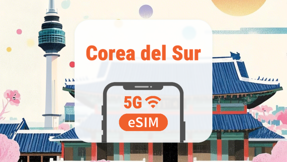 Corea del Sur 5G eSIM | Doble Red • Apps de IA y TikTok | 1–30 Días | Código QR