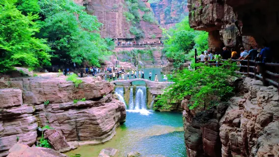 黛眉之戀◆雲台山1日遊丨紅石峽+小寨溝+獼猴谷丨無購物上門接